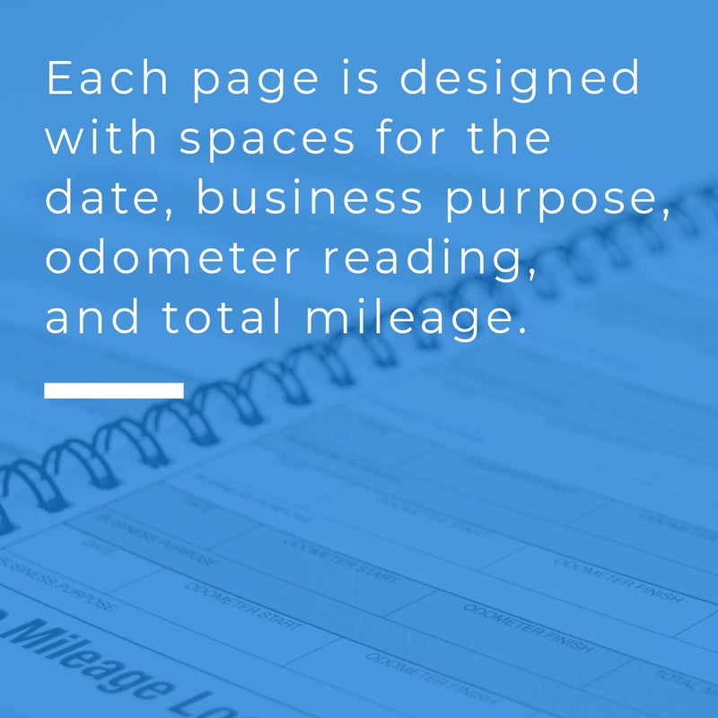 Portage Auto Mileage & Expense Notebook - Vehicle Mileage Log, Miles Log Book to Track Over 400 Rides or Sessions, Track Odometer for Business Driving or Rideshare Apps - 5 x 8 Inches, 60 Pages (Pack of 1) - Image 4